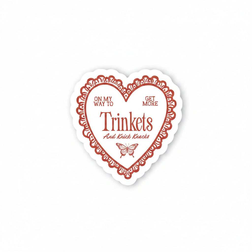 On My Way to Get More Trinkets Heart Sticker