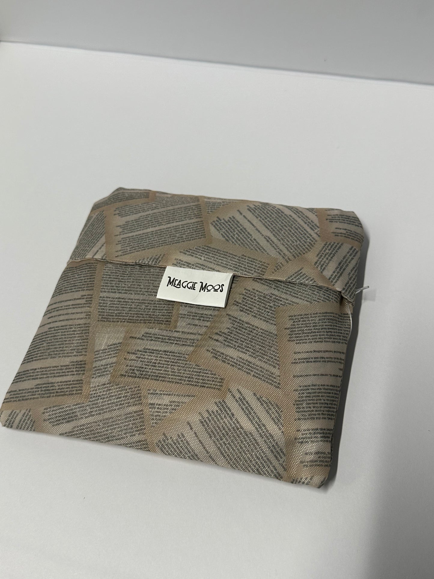 Book Pages Reusable Foldable Tote Bag