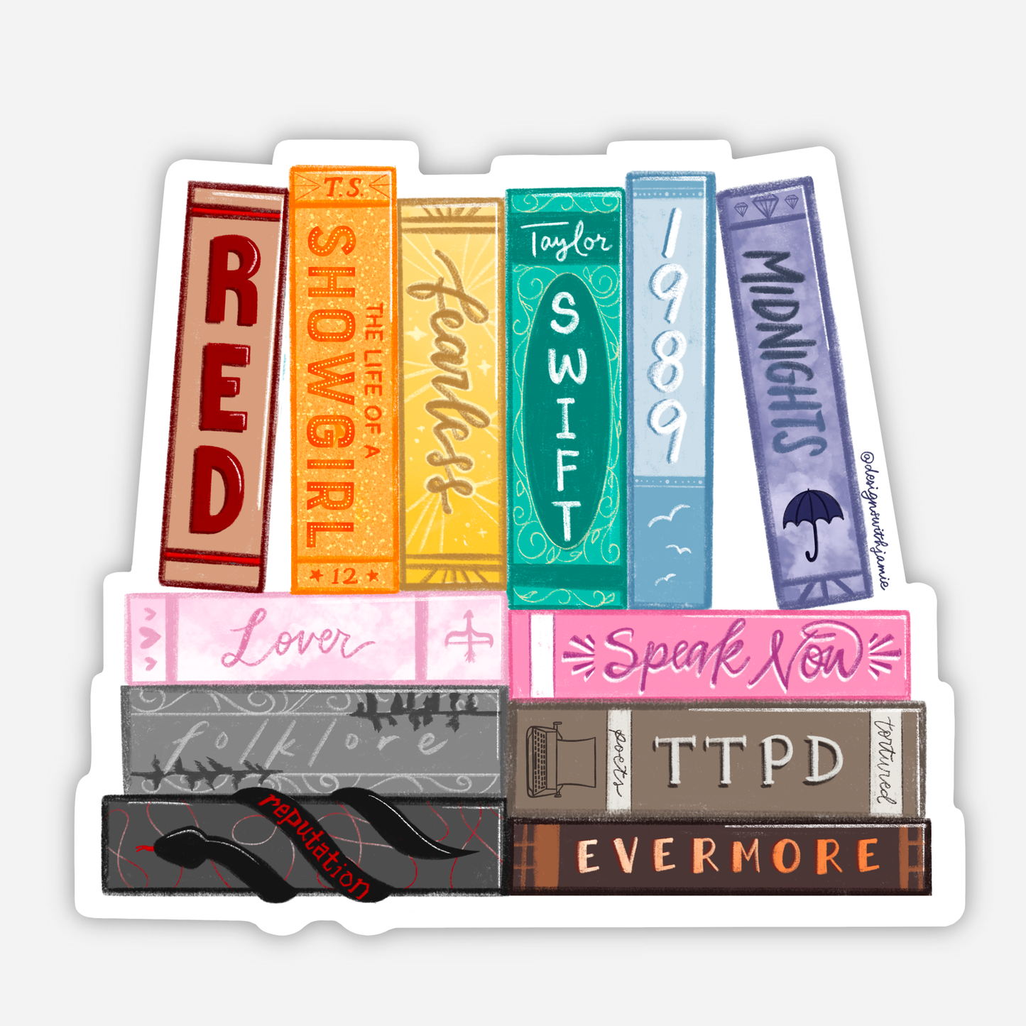 12 Eras TS Book Sticker
