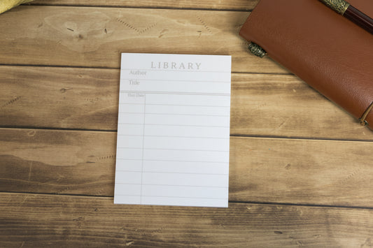 Library Card Print Sticky Notes