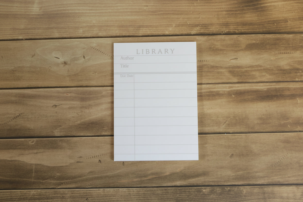 Library Card Print Sticky Notes