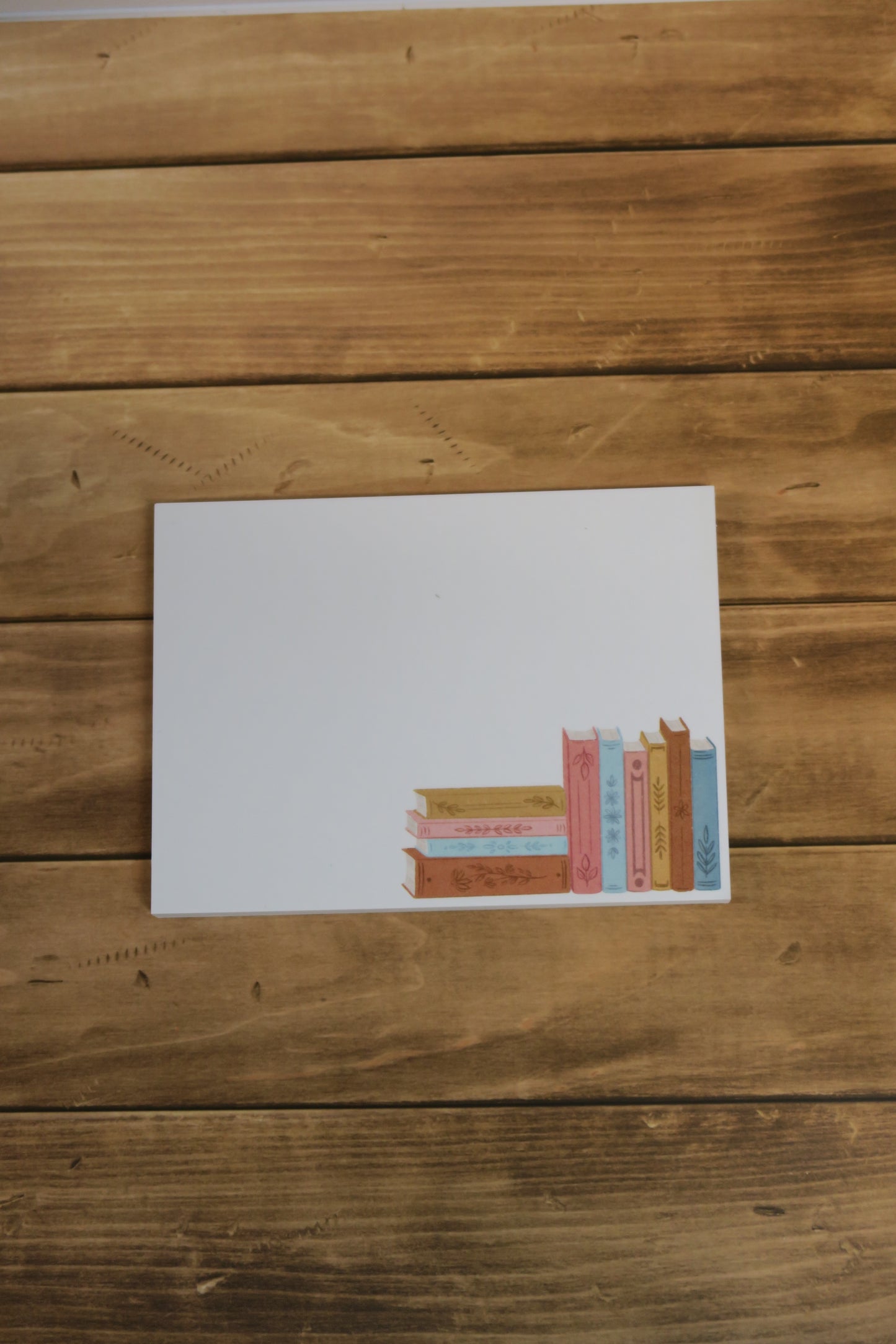 Floral Stacked Books Sticky Notes