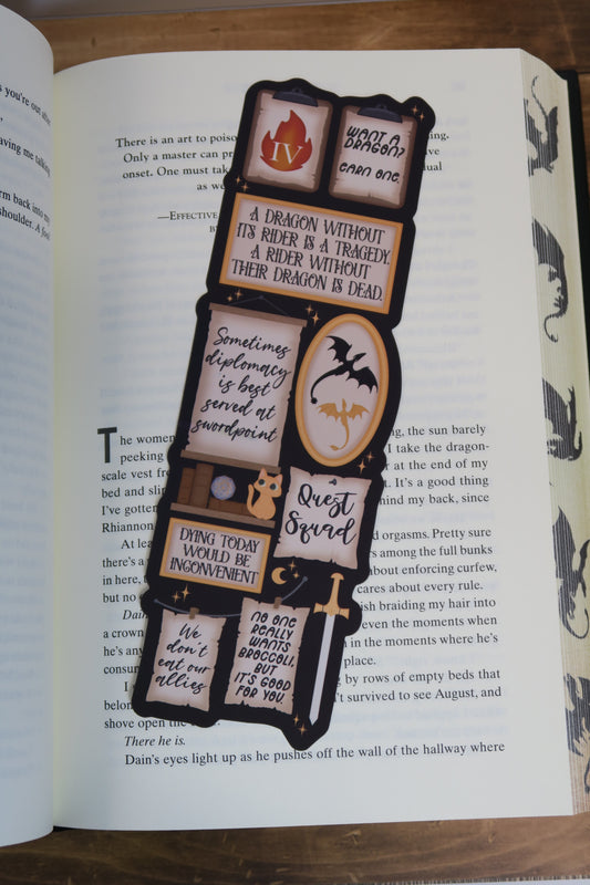 Fourth Wing Gallery Quotes Bookmark
