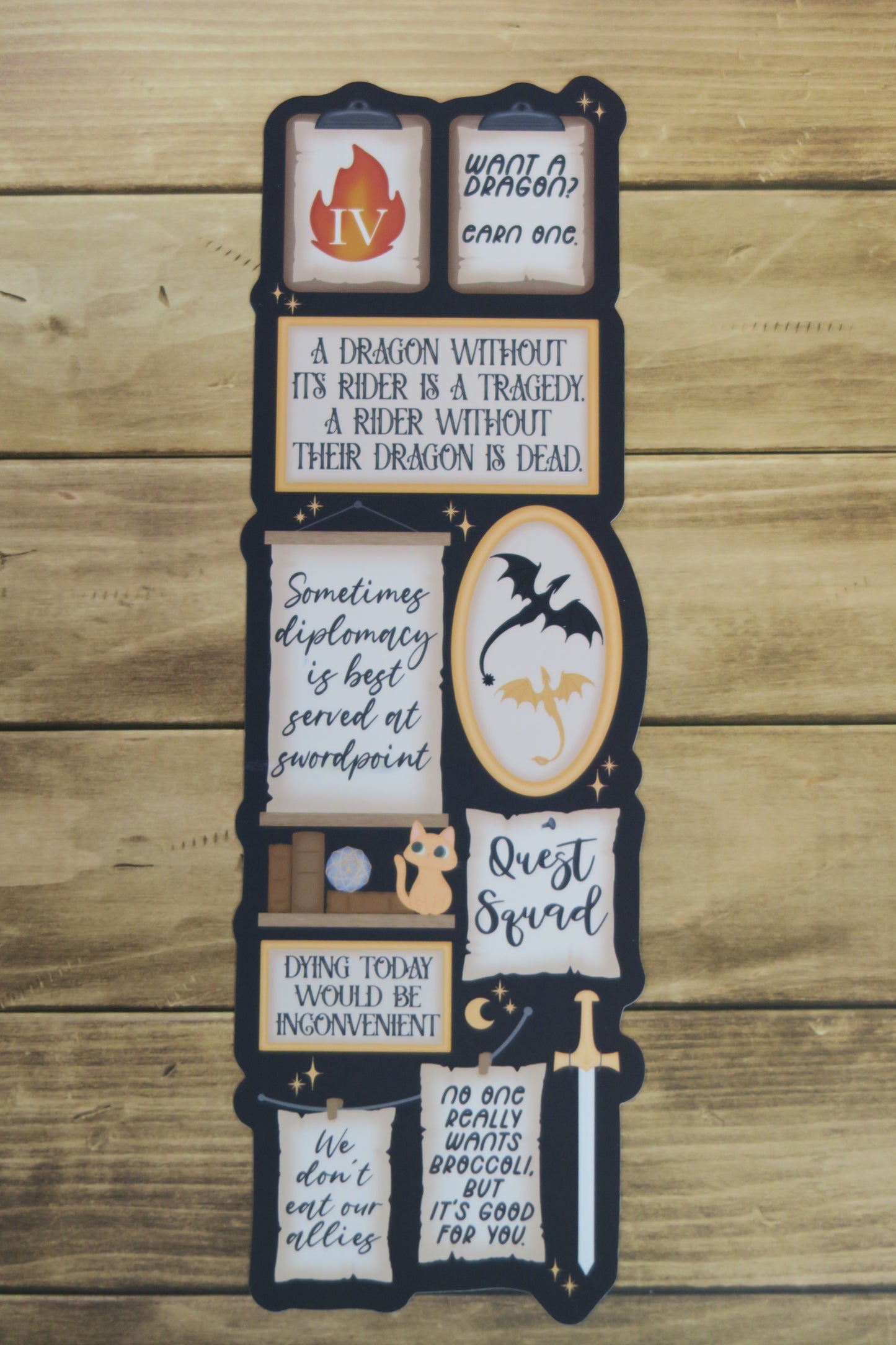 Fourth Wing Gallery Quotes Bookmark