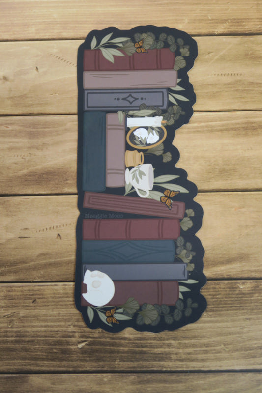 Dark Academia Bookshelf Bookmark