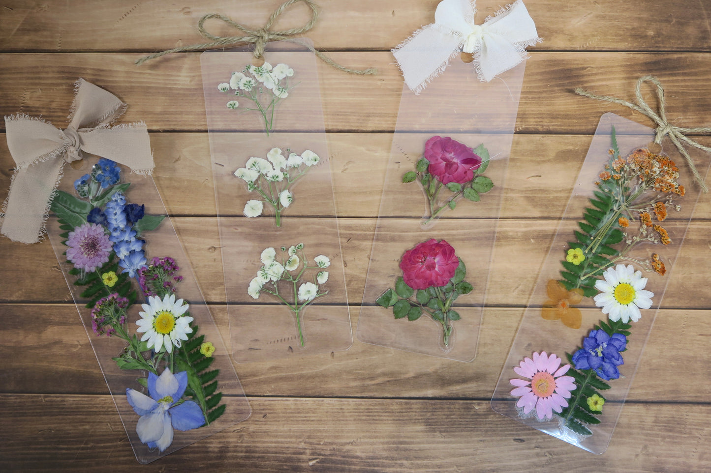 Babies Breath Bookmark Twine bow