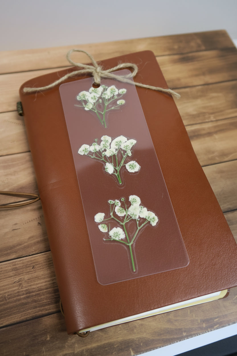Babies Breath Bookmark Twine bow