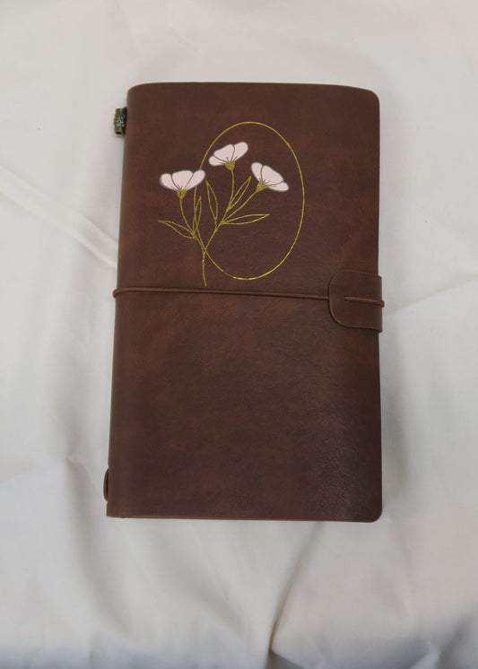 Pink Poppy Flowers Traveler's Journal