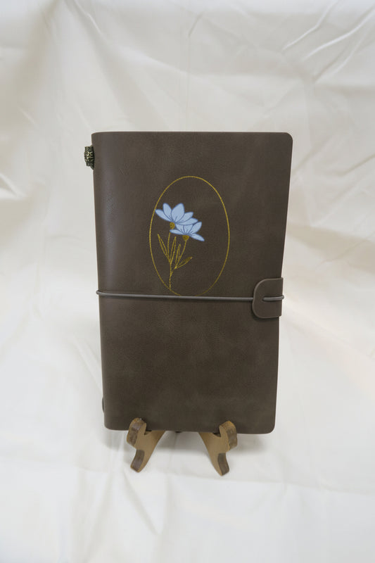 Double Blue Floral Traveler's Journal