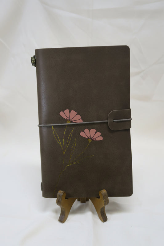 Double Pink Flowers Traveler's Journal