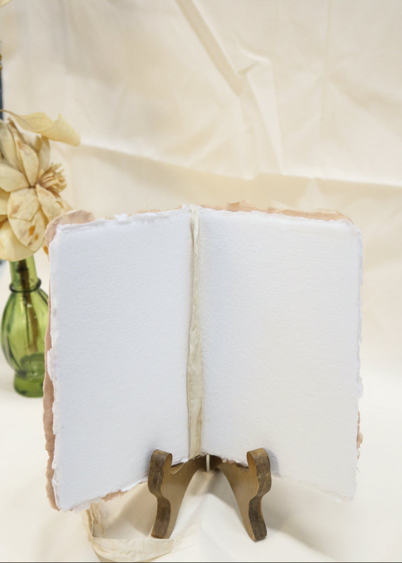 Rose Paper Journal with Ribbon