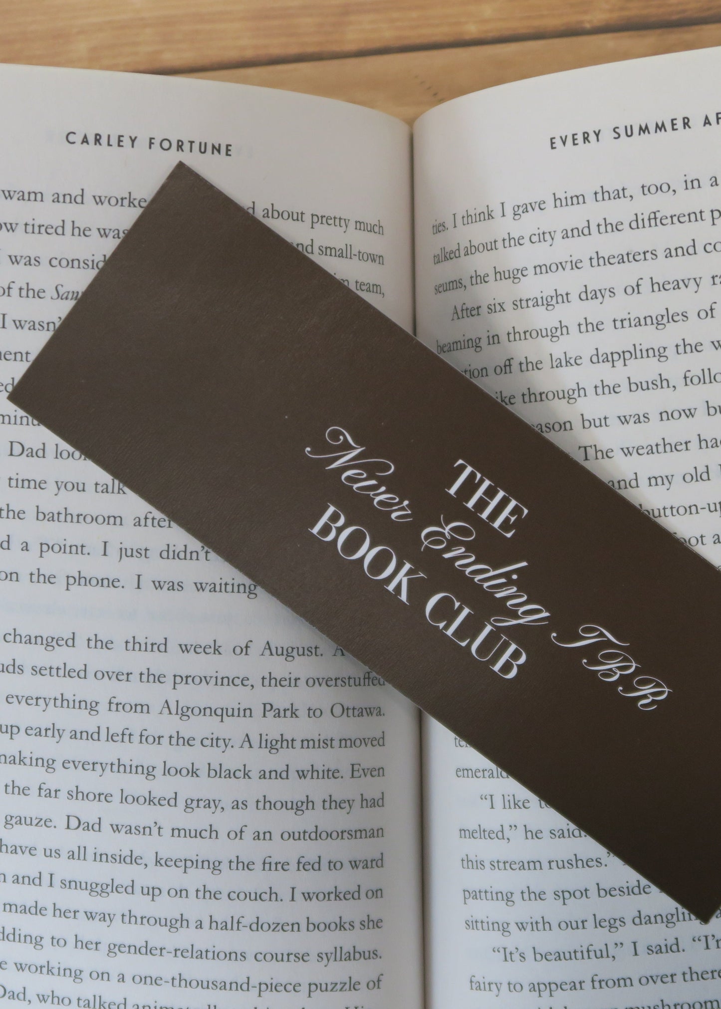 The Never Ending TBR Bookmark Brown