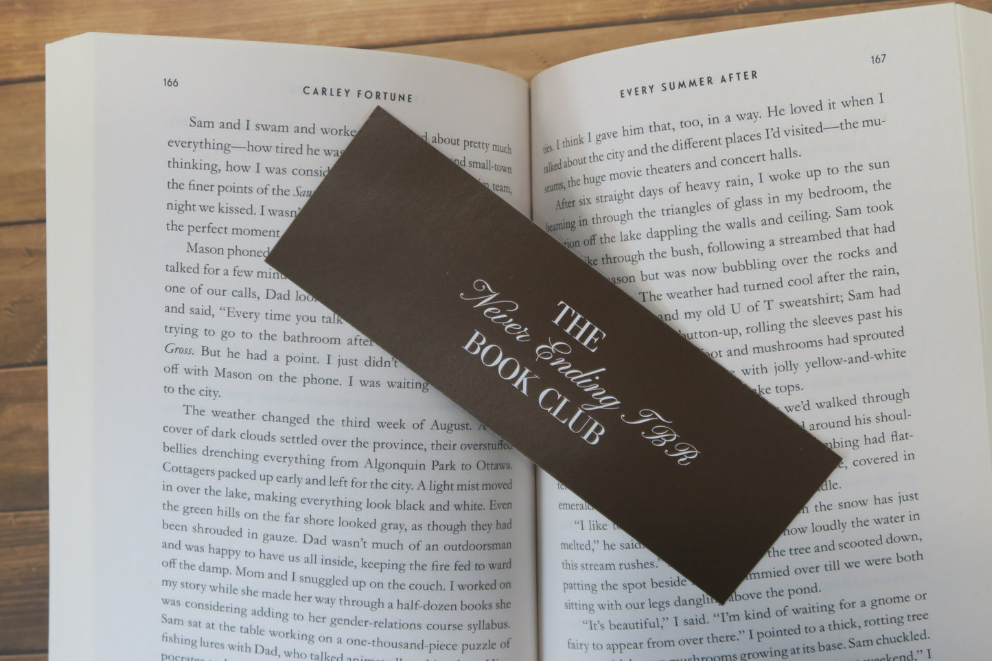 The Never Ending TBR Bookmark Brown