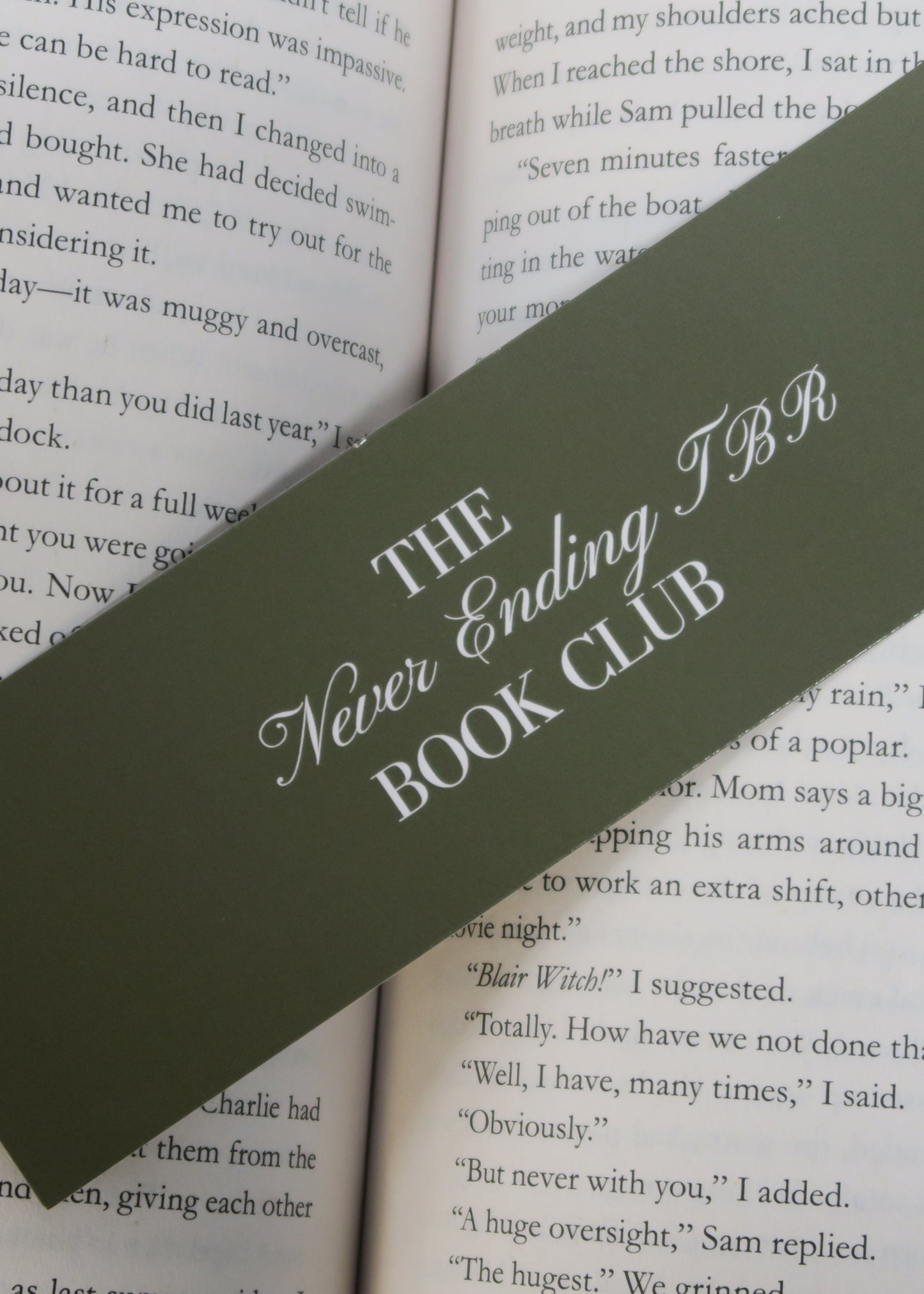 The Never Ending TBR Bookmark Green