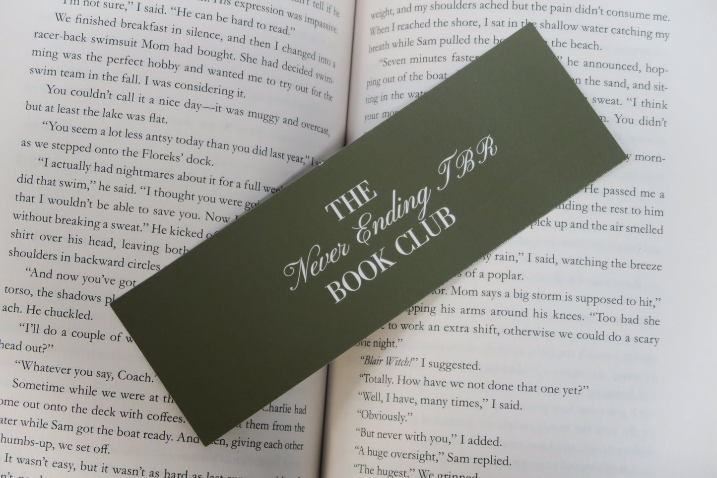 The Never Ending TBR Bookmark Green