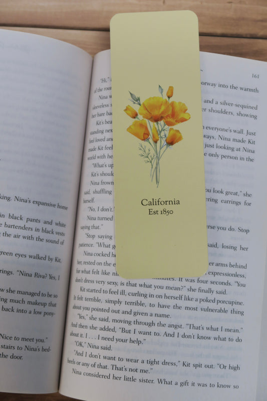 California Poppy Flower Yellow bookmark