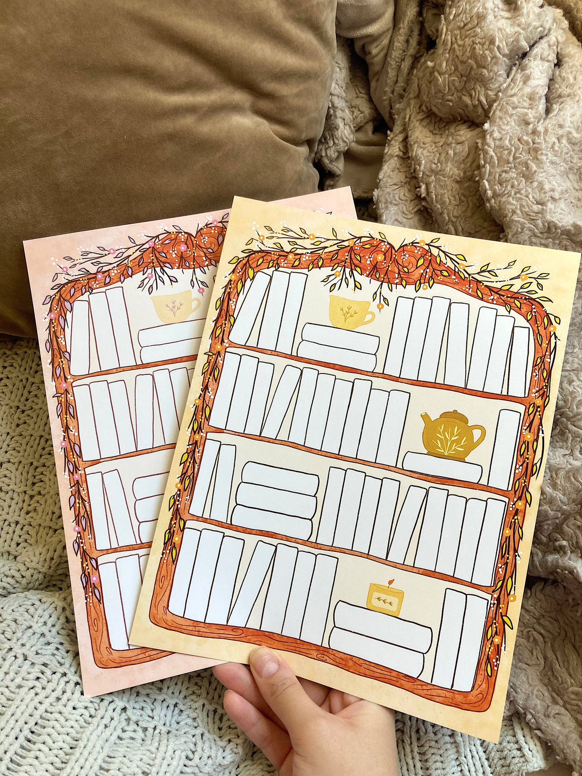 Whimsy Reading Tracker Coloring Poster Print
