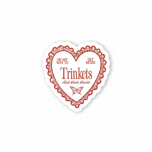 On My Way to Get More Trinkets Heart Sticker