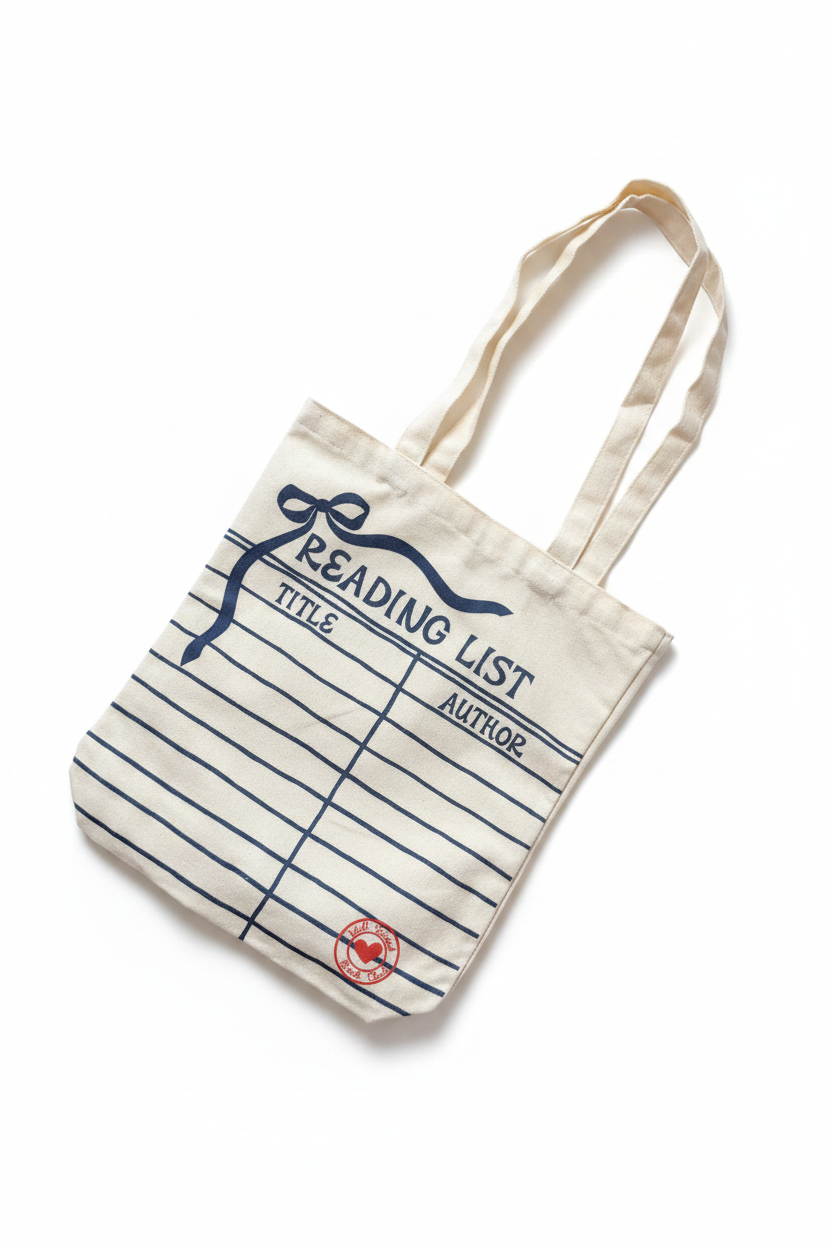Reading List Library Card Canvas Tote Bag
