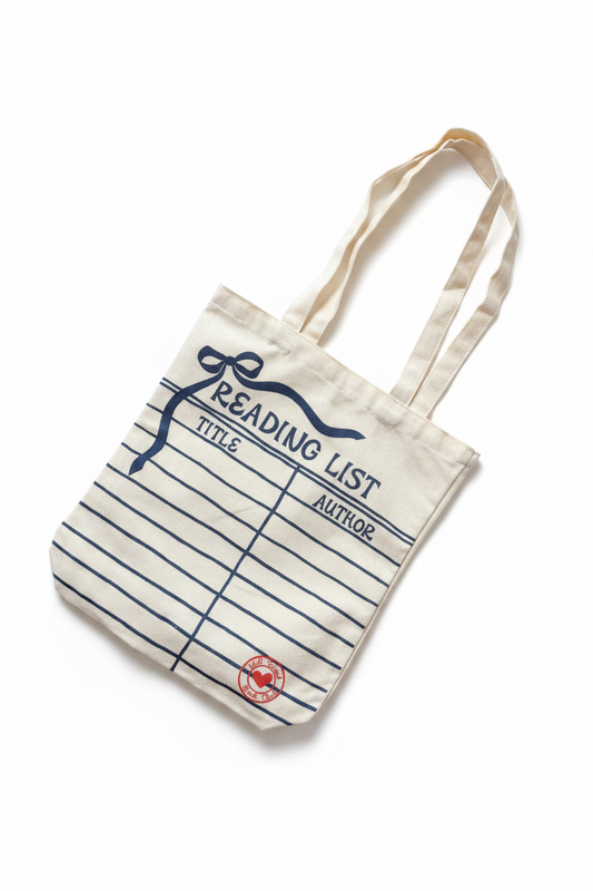 Reading List Library Card Canvas Tote Bag
