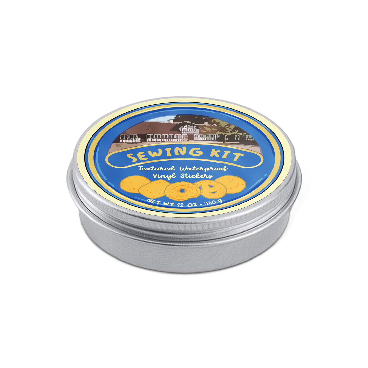 Mini Sewing Kit Cookie Tin Stickers
