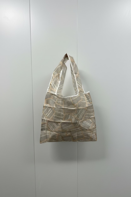 Book Pages Reusable Foldable Tote Bag