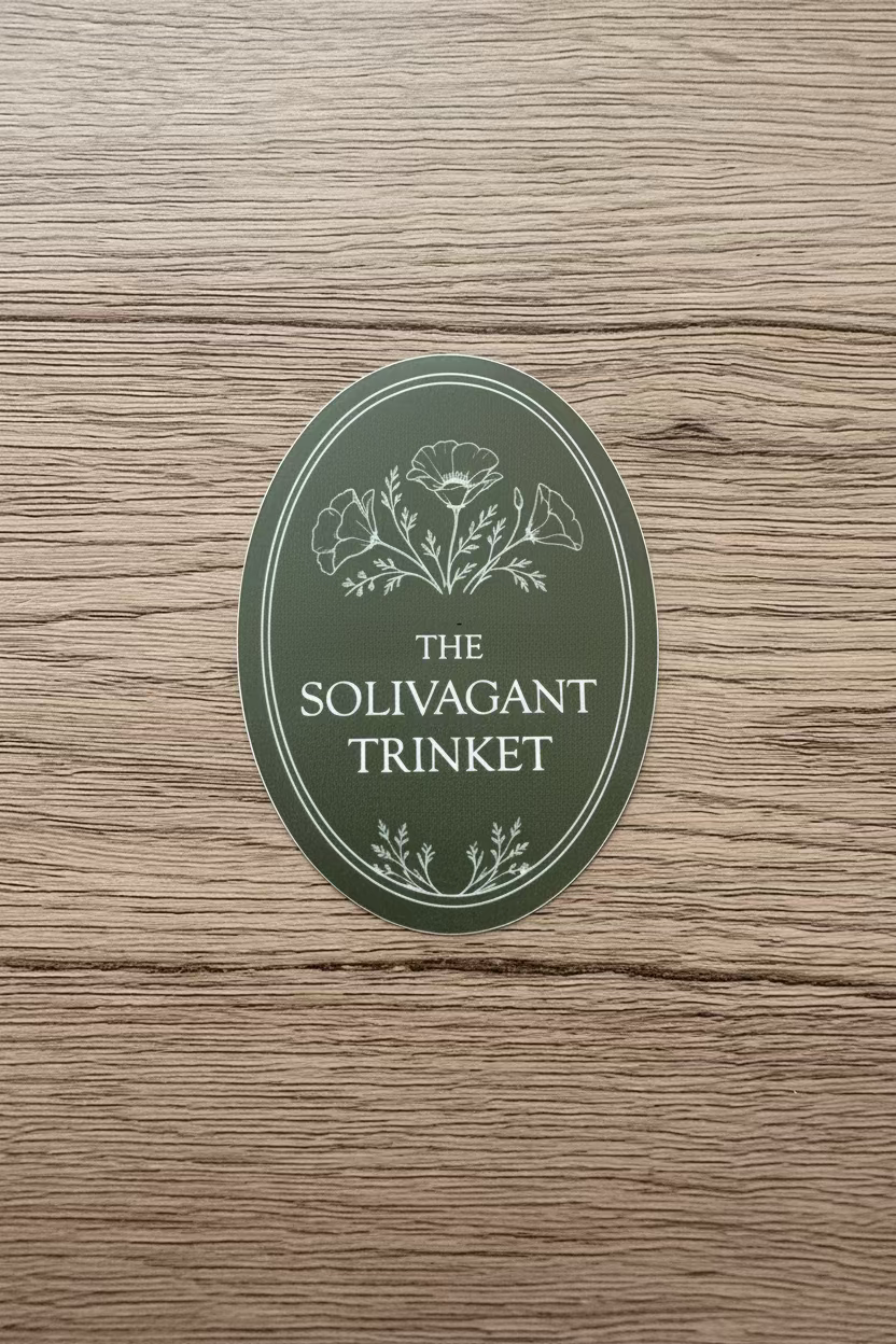 The Solivagant Trinket Green Emblem Sticker