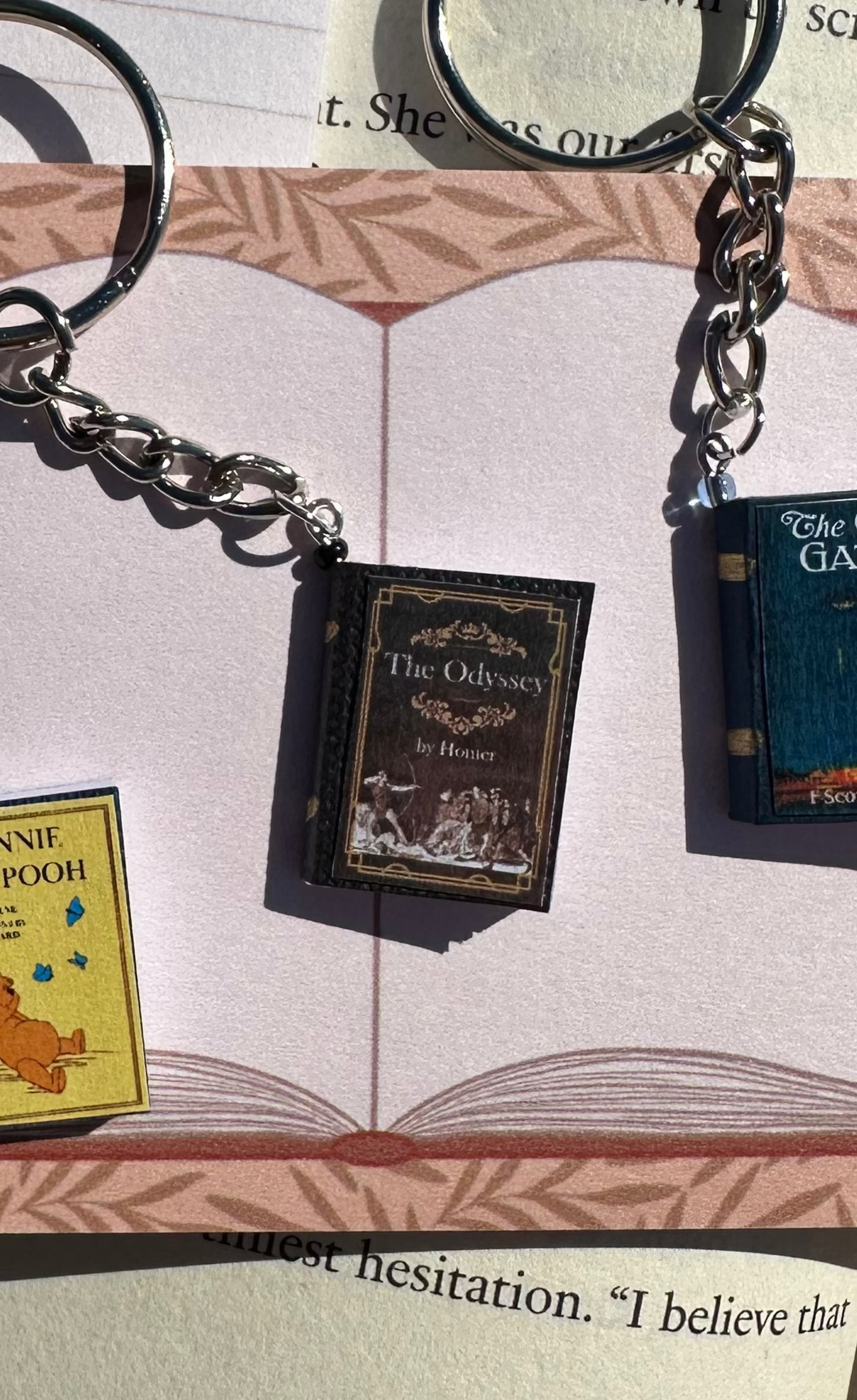 The Odyssey Mini Book Keychain