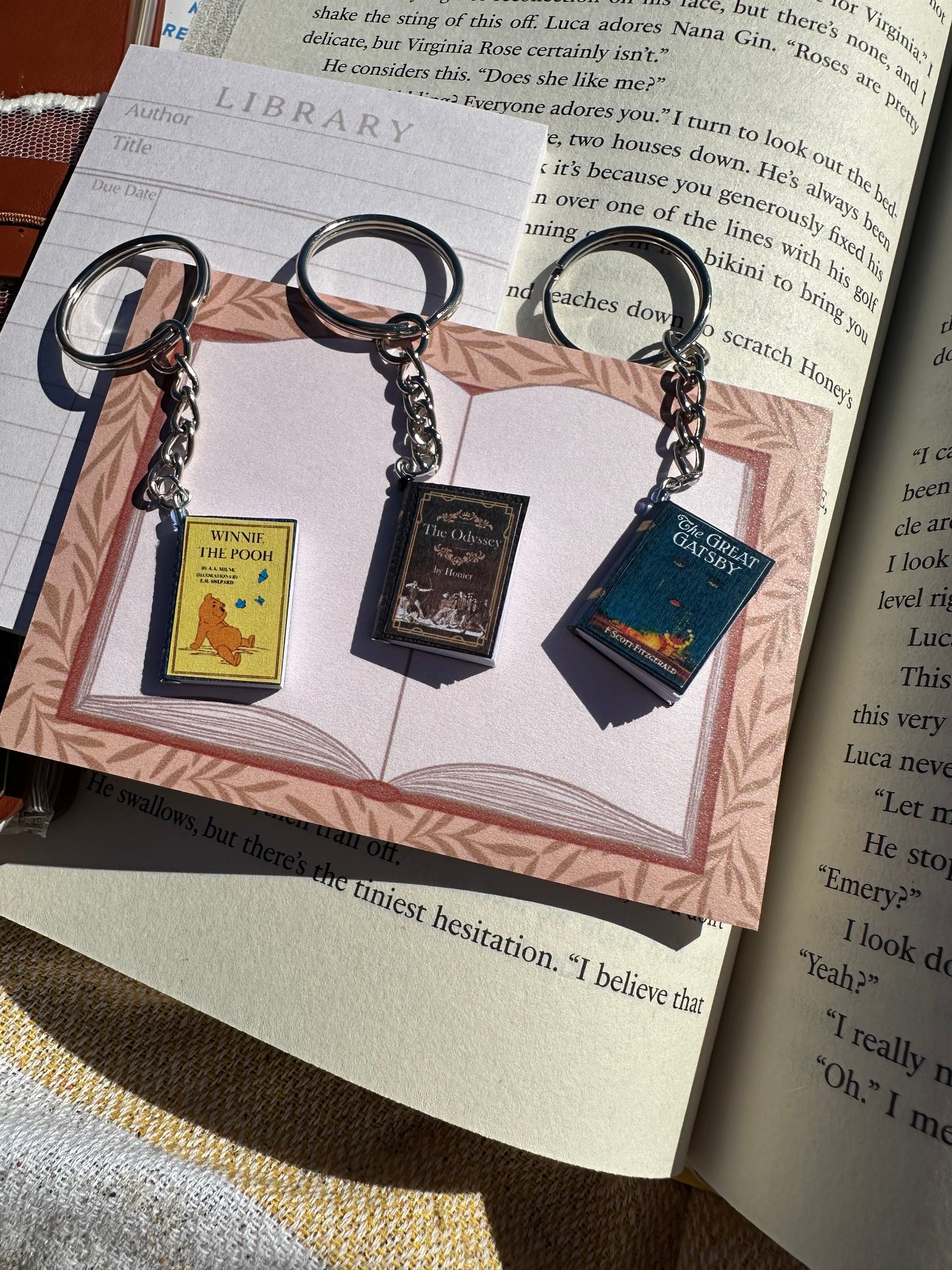 The Odyssey Mini Book Keychain