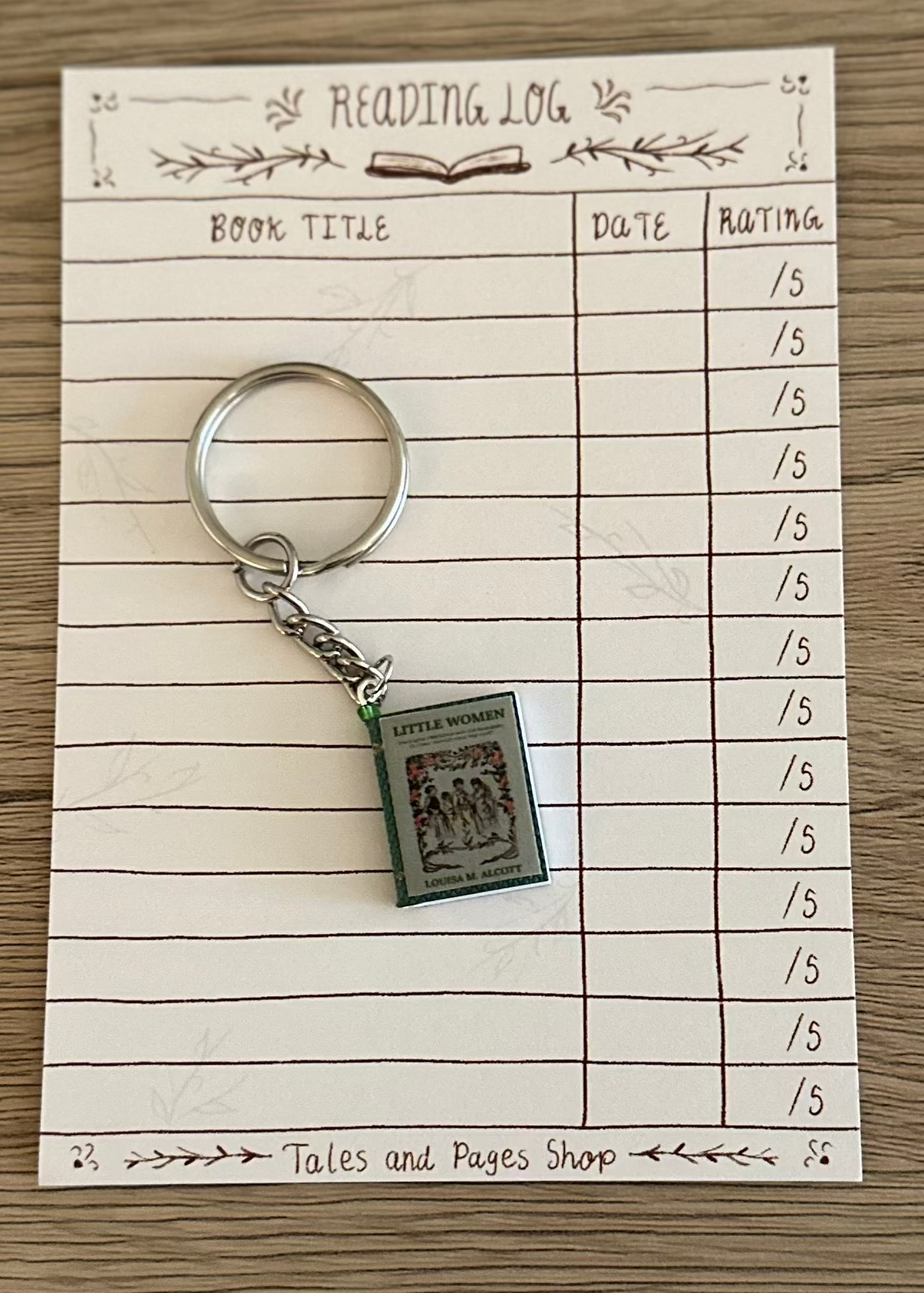 Little Women Mini Book Keychain