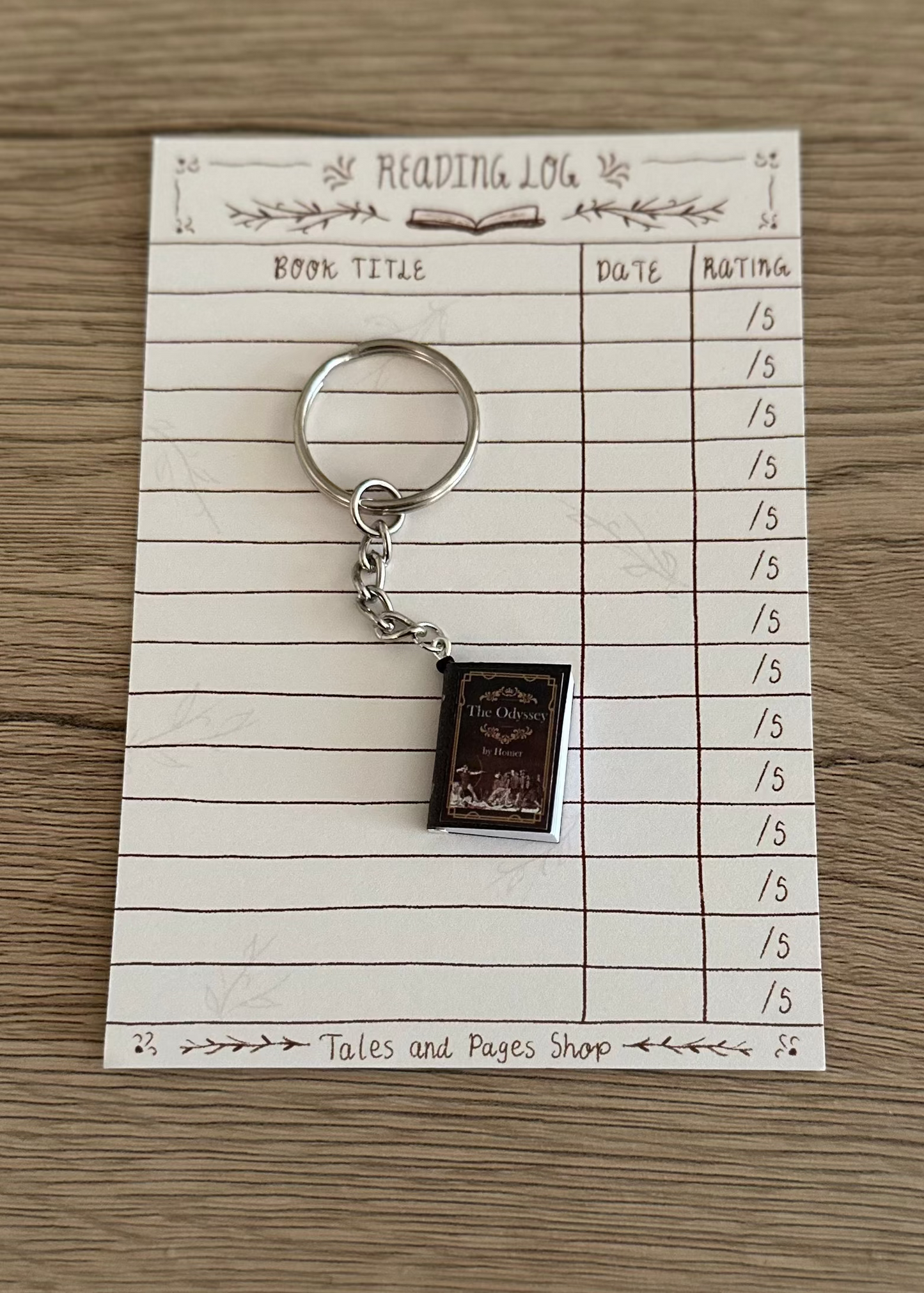 The Odyssey Mini Book Keychain