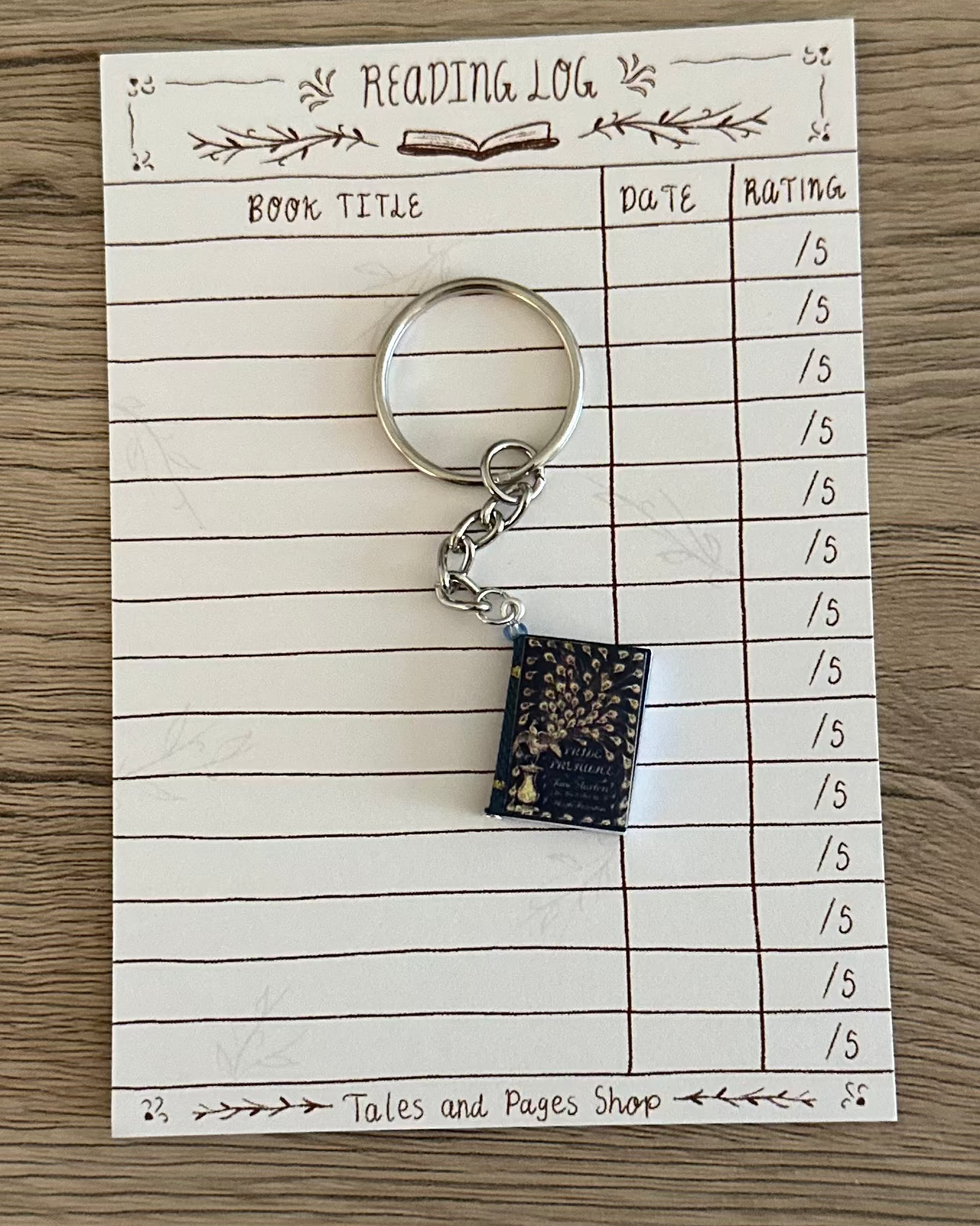 Pride and Prejudice Mini Book Keychain