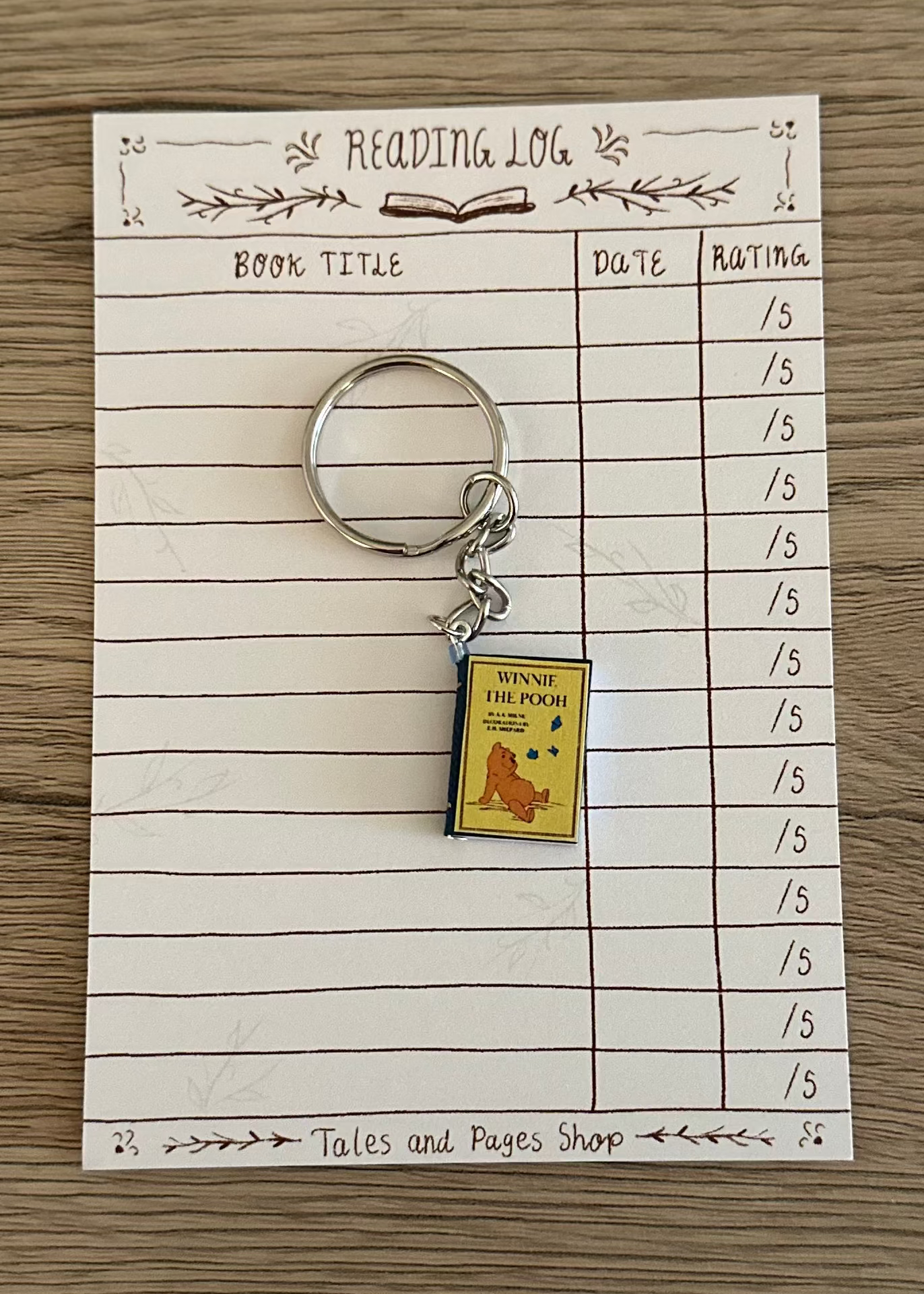 Winnie the Pooh Mini Book Keychain