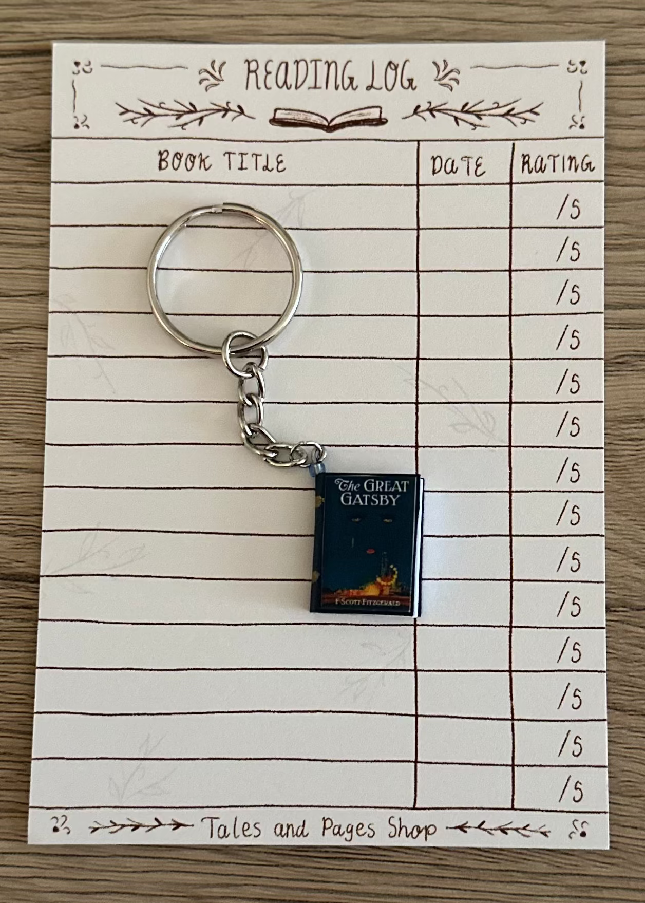 The Great Gatsby Mini Book Keychain
