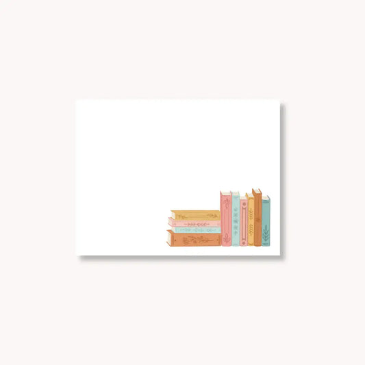 Floral Stacked Books Sticky Notes